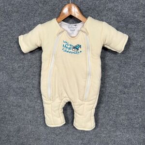 Baby Merlin's Size Small 3-6 Mos Magic Sleepsuit Yellow Cotton Full Zip